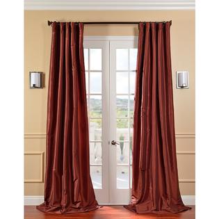 EFF Paprika Faux Silk Taffeta Curtain Panel EFF Paprika Faux Silk Taffeta Curtain Panel