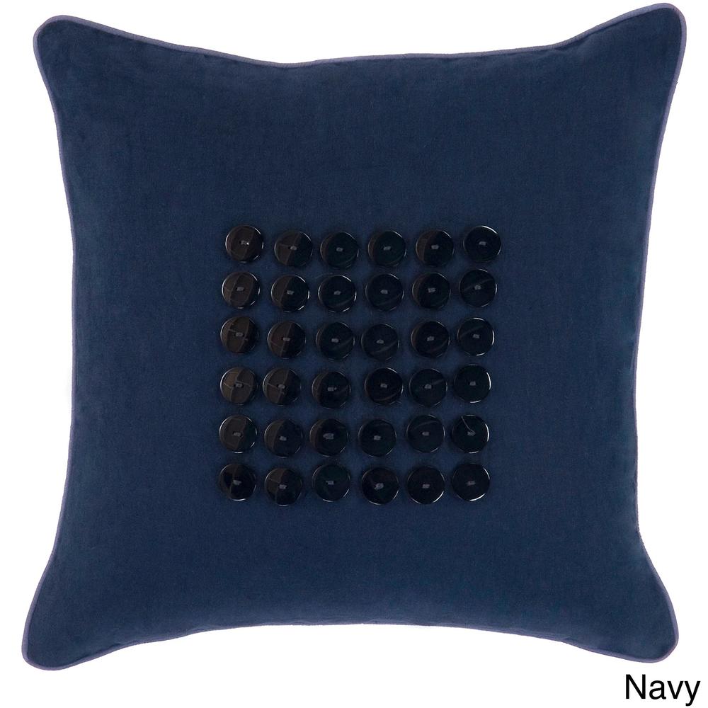 Kaylee Button Detail 18-inch Decorative Pillow