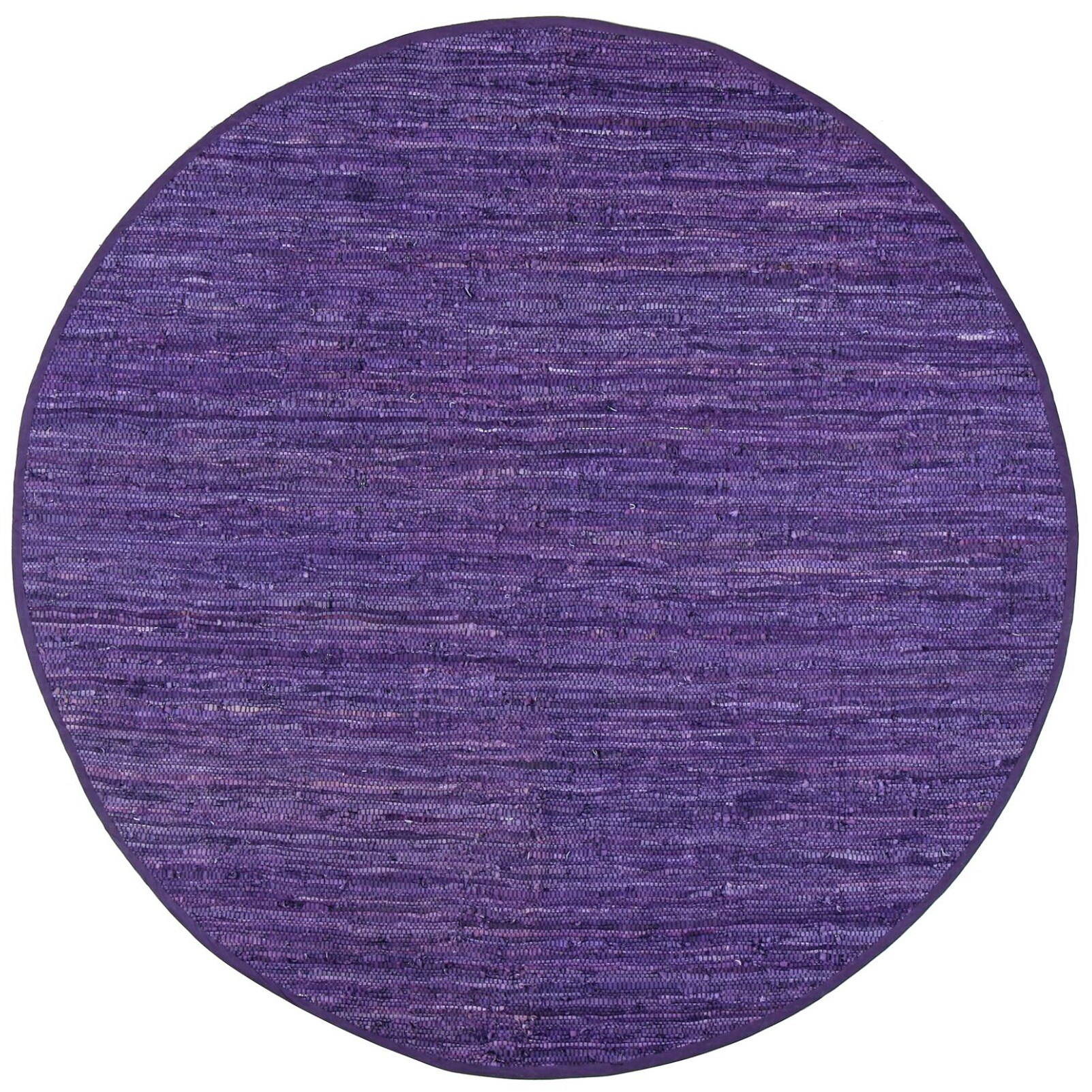 Hand Woven Matador Purple Leather (8' Round)