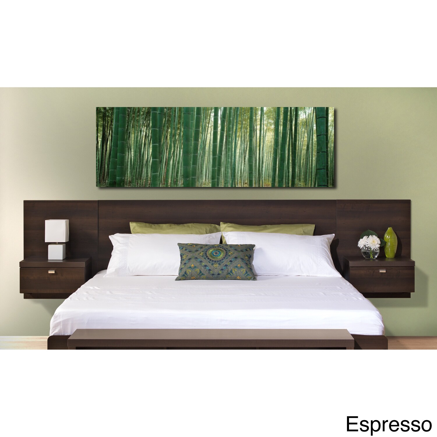 Valhalla Designer Series Floating King Headboard with Integrated Nightstands