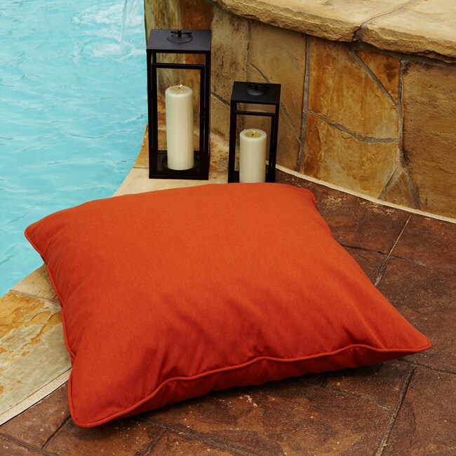 Clara 28-inch Square Indoor/ Outdoor Sunbrella Floor Pillow
