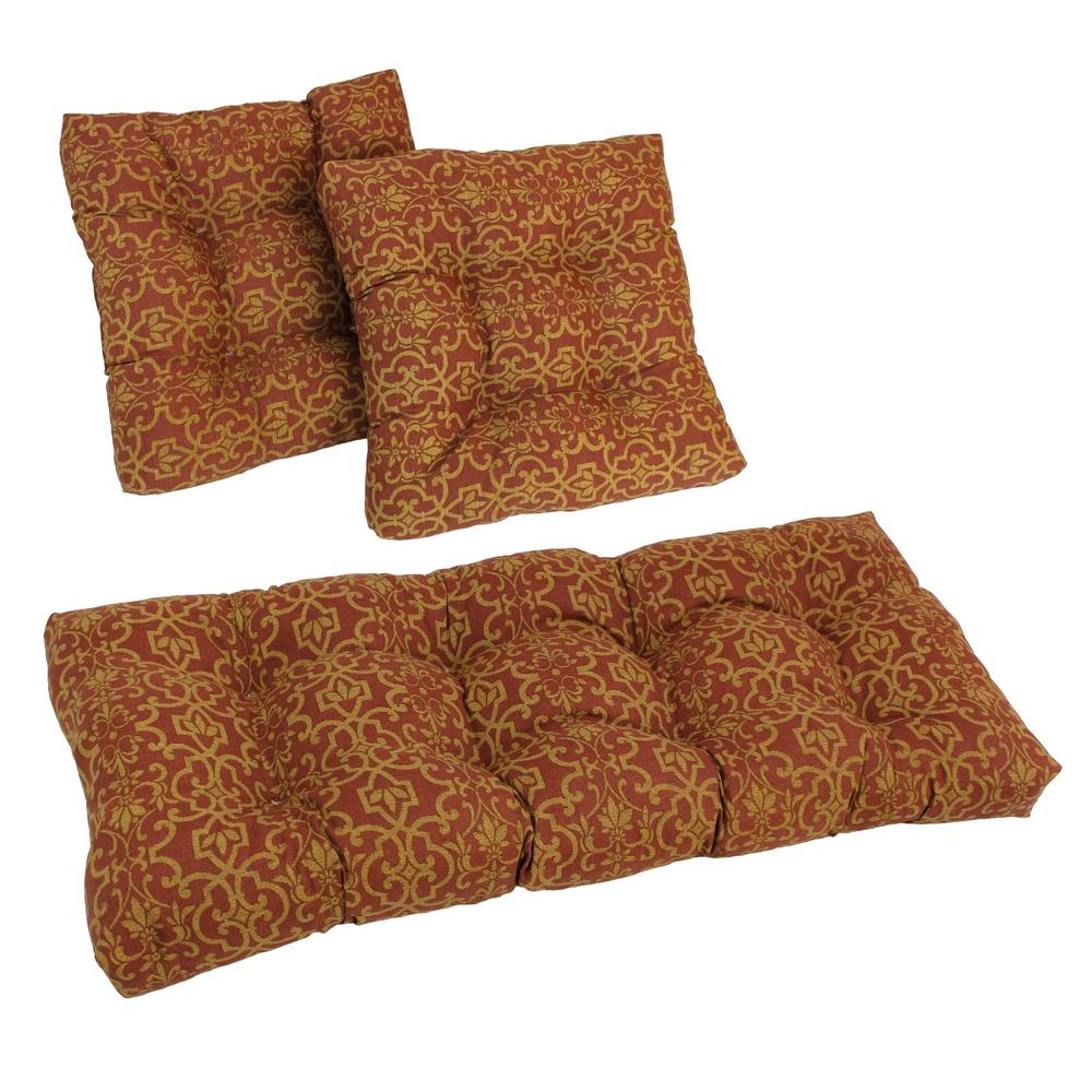 Outdoor Red 3-piece Cushion Set