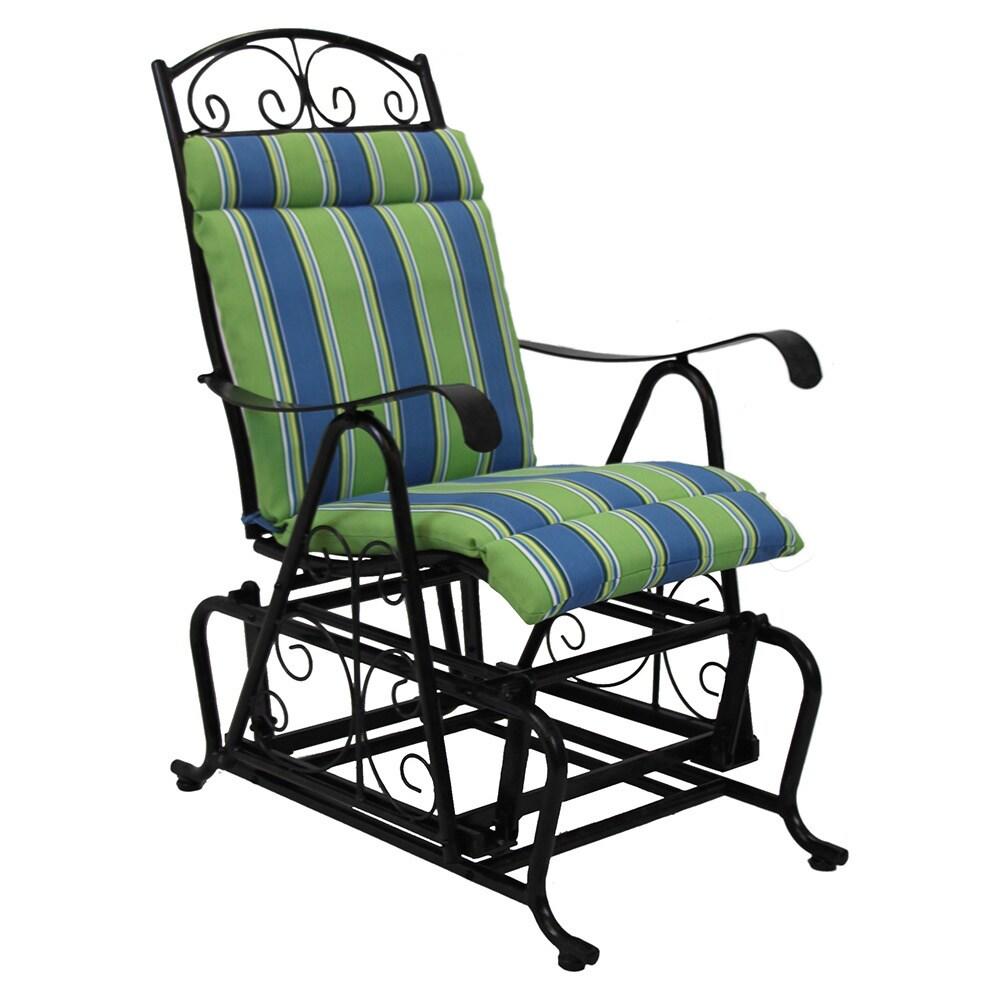 Blazing Needles Patterned All-weather UV-resistant Outdoor Single Glider Chair Cushion