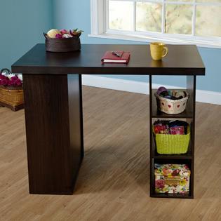 craft table counter height desk office living storage simple espresso nook gaming computer library zoom