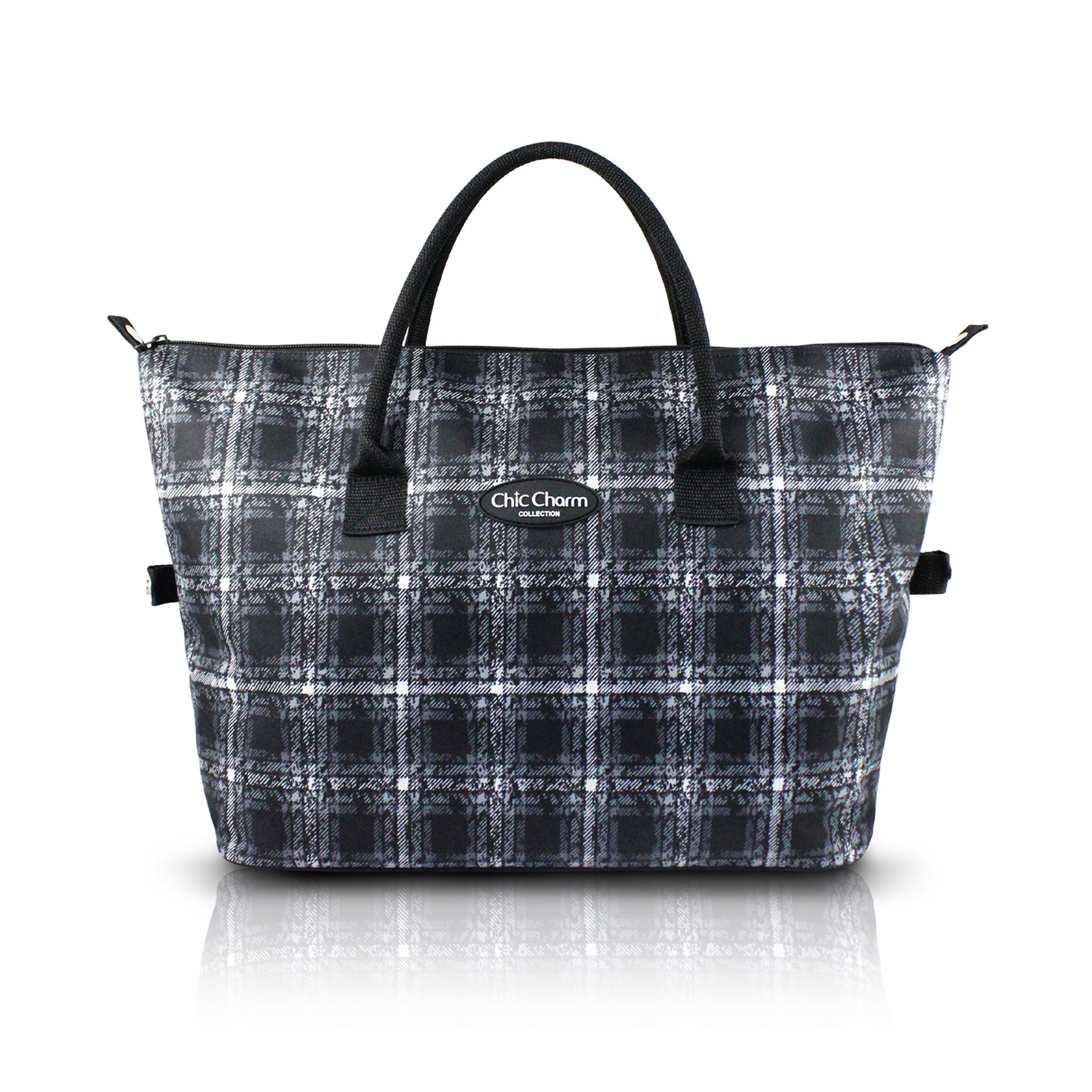 Jacki Design Black 3-piece Rolling Tote Bag and Cosmetic Bag Set ... Jacki Design Black 3-piece Rolling Tote Bag and Cosmetic Bag Set ...