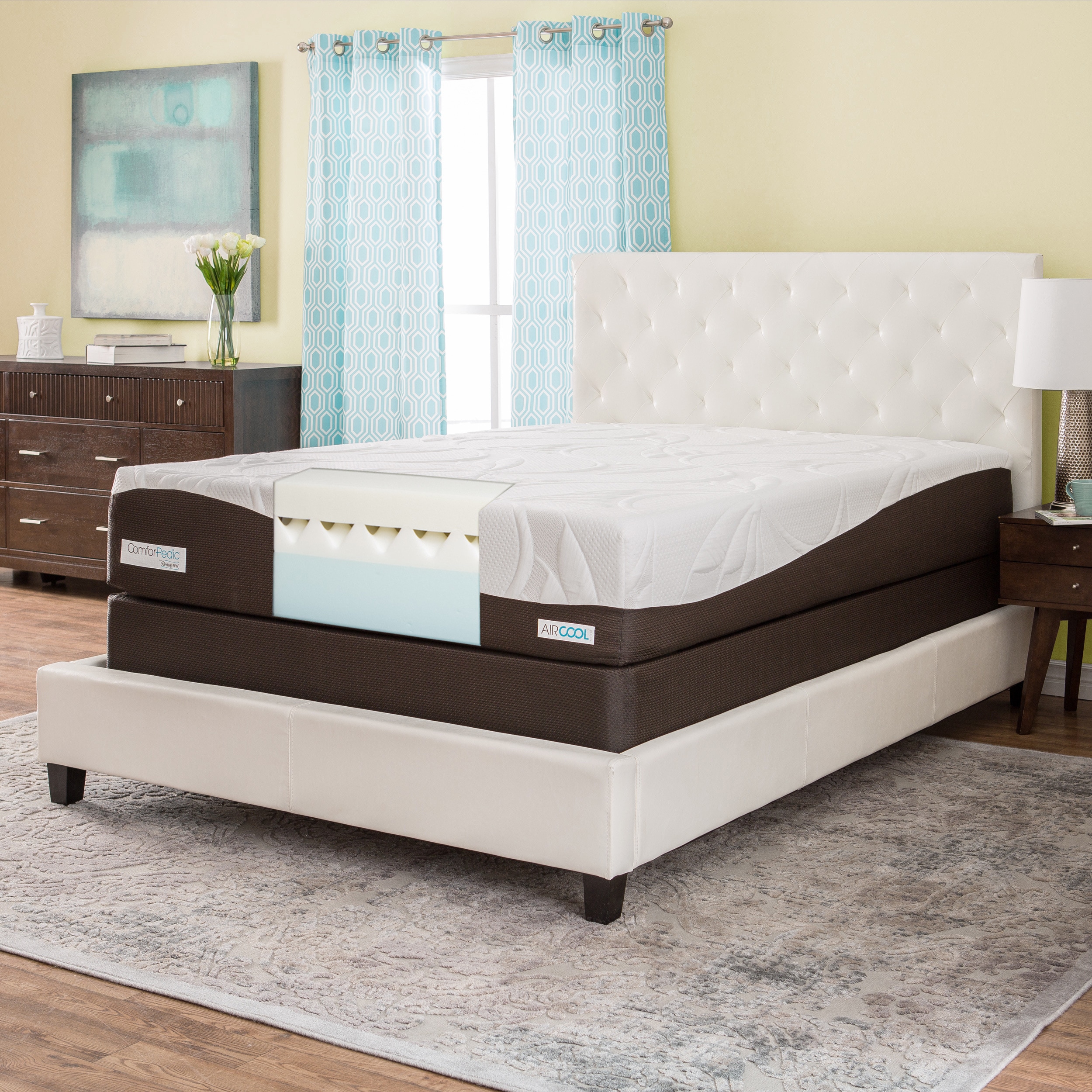 Simmons Beautyrest Comforpedic From 12 Inch Queen Size Simmons Beautyrest Comforpedic From 12 Inch Queen Size Gel Memory Foam Mattress Set