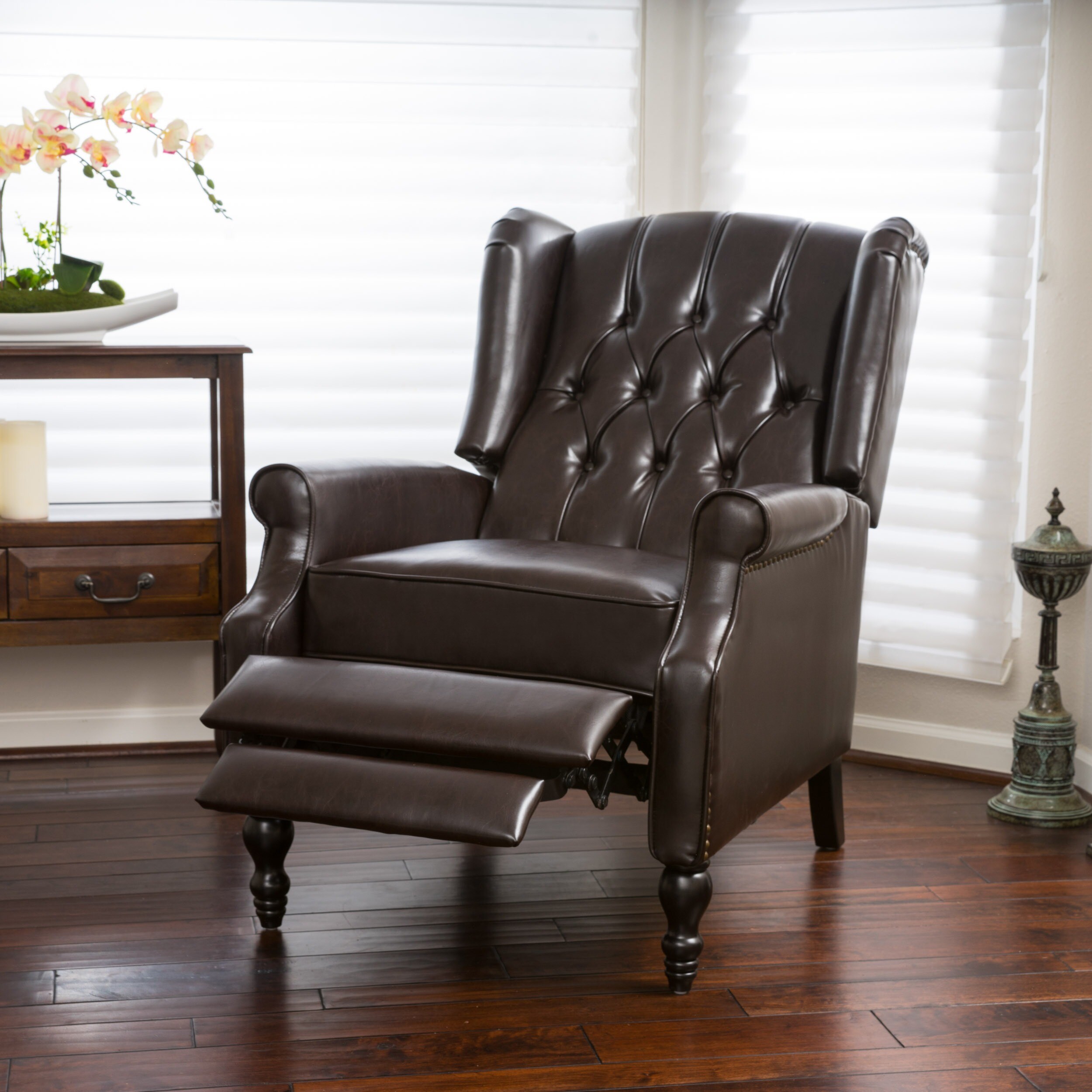 Nolan Bonded Leather Club Chair Pack Espresso Christopher Knight Home Walter Brown Bonded Leather Recliner Club Chair