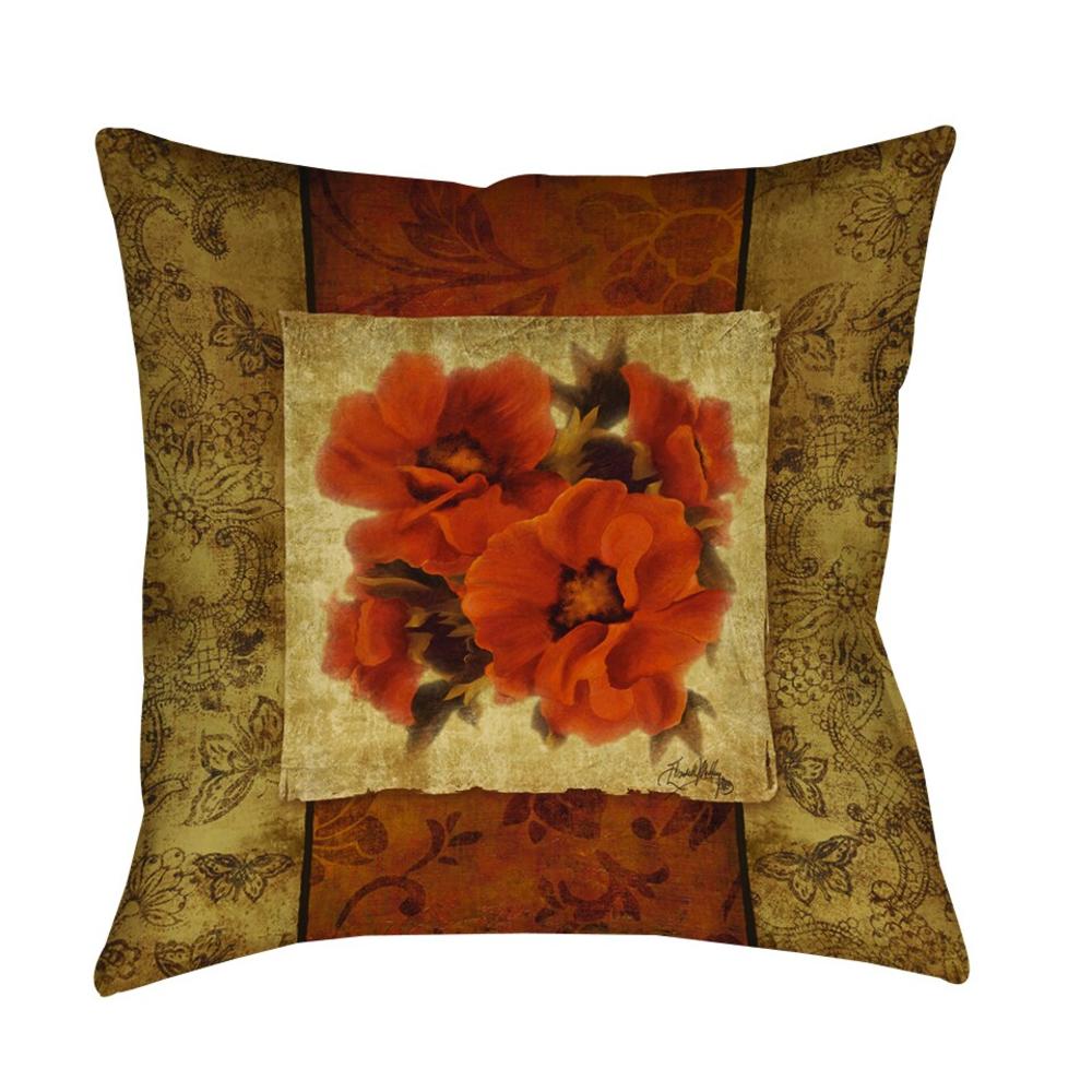 Thumbprintz Spice Flower II Indoor/ Outdoor Pillow