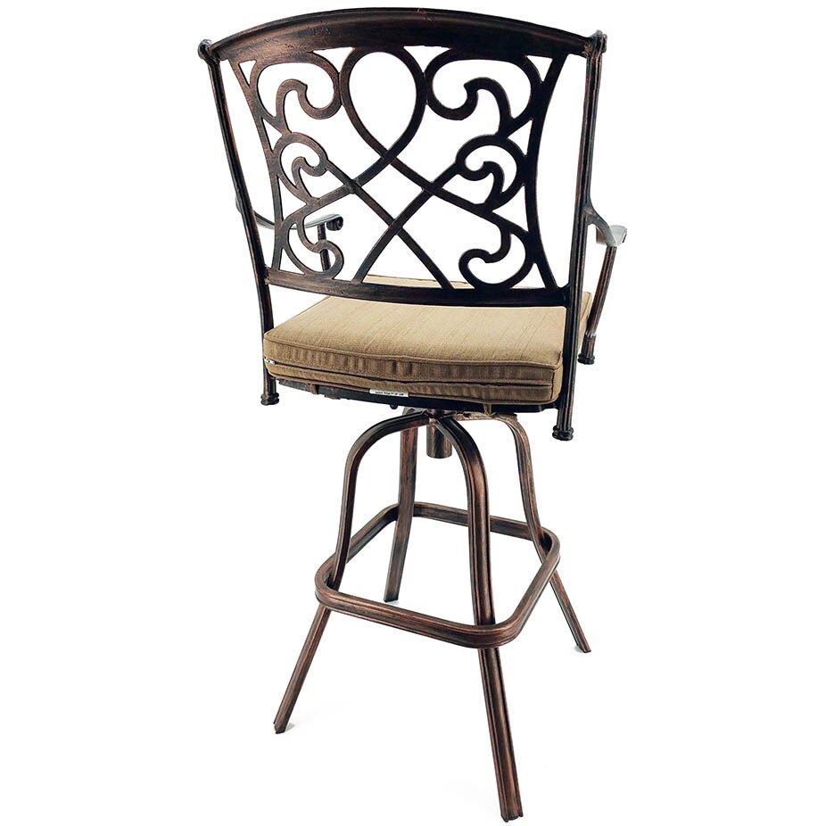 Wilshire Copper Vandue Sb Rotating Cast Aluminum Outdoor Vandue Sb Wilshire Rotating Cast Aluminum Outdoor Barstool