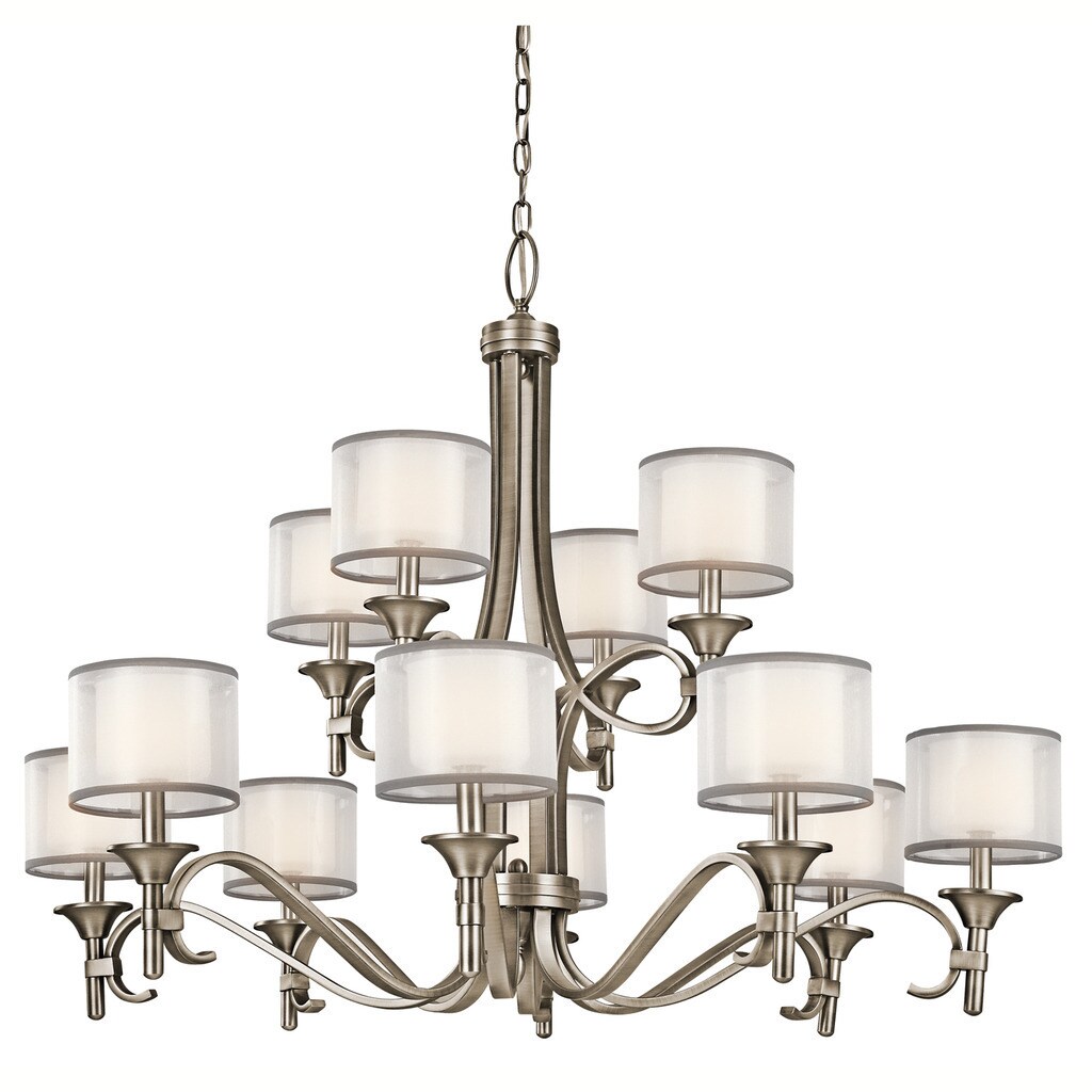 Kichler Lighting Group Lacey Collection 12 Light Kichler Lighting Group Lacey Collection 12 Light Antique Pewter Chandelier