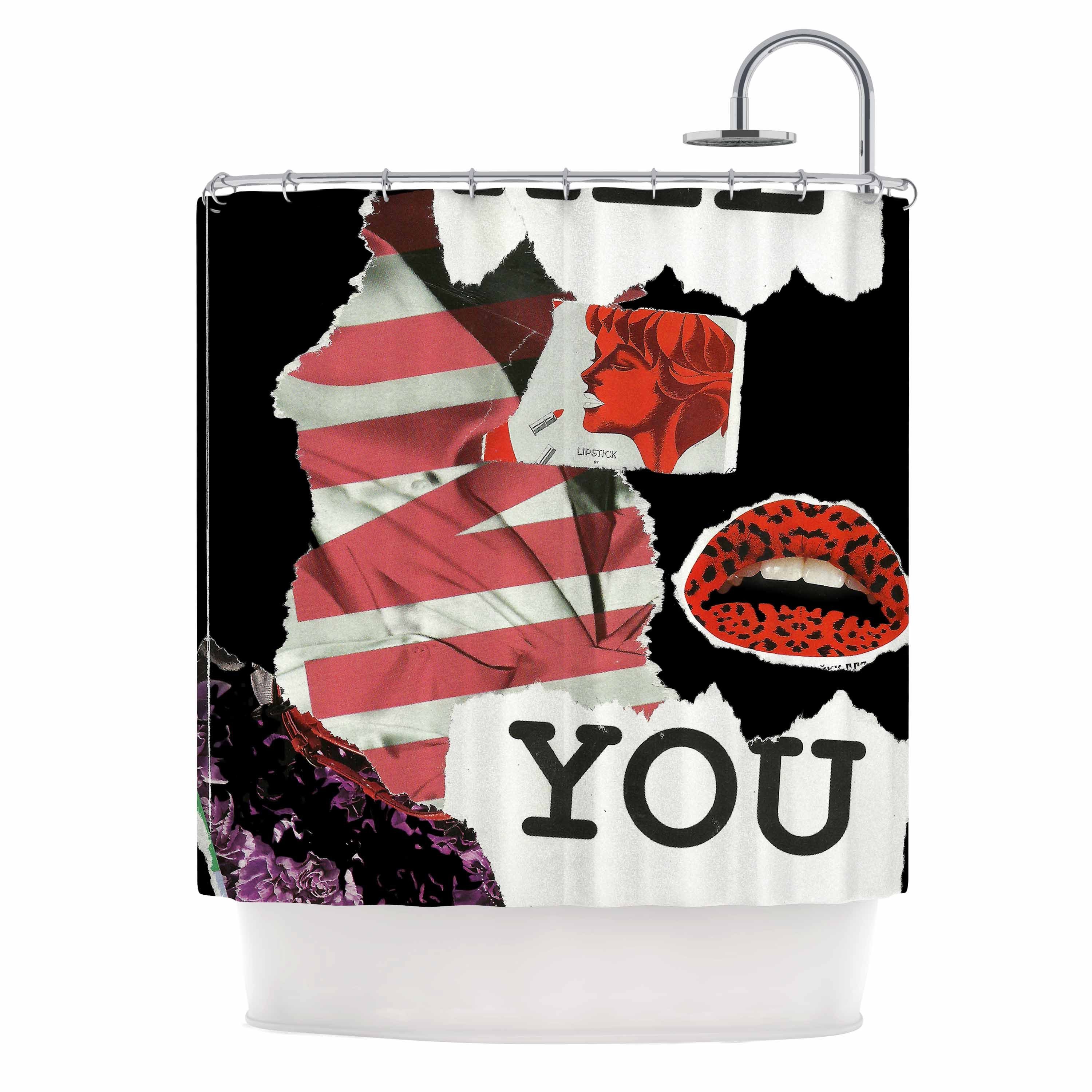 Black And Red Shower Curtain Black And Red Shower Curtain