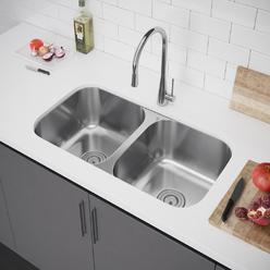 exclusive heritage 33 x 18 double bowl 5050 undermount stainless steel kitchen sink sink - Kitchen Sink exclusive heritage 33 x 18 double bowl 5050 undermount stainless steel kitchen sink sink - Kitchen Sink
