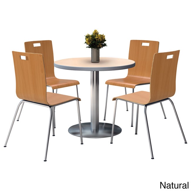 Kfi Seating Round 42 Inch Pedestal Table With Silver Base Kfi Seating Round 42 Inch Pedestal Table With Silver Base 4