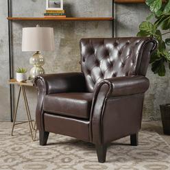 Nolan Bonded Leather Club Chair Pack Espresso Christopher Knight Home Greggory Bonded Leather Club Chair By