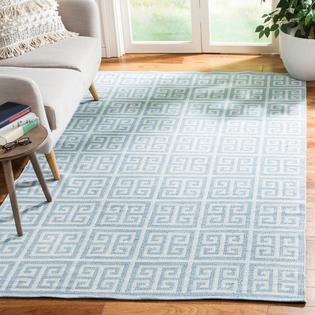 Safavieh Montauk Hand Woven Blue Ivory Cotton Area Rug 8 X 10