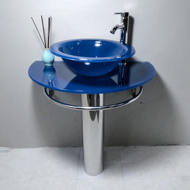 30 Bathroom Pedestal Vanity Glass Vessel Sink Set kokols bathroom vanities glass vessel sinks vanity wood base kk09 30 Bathroom Pedestal Vanity Glass Vessel Sink Set kokols bathroom vanities glass vessel sinks vanity wood base kk09