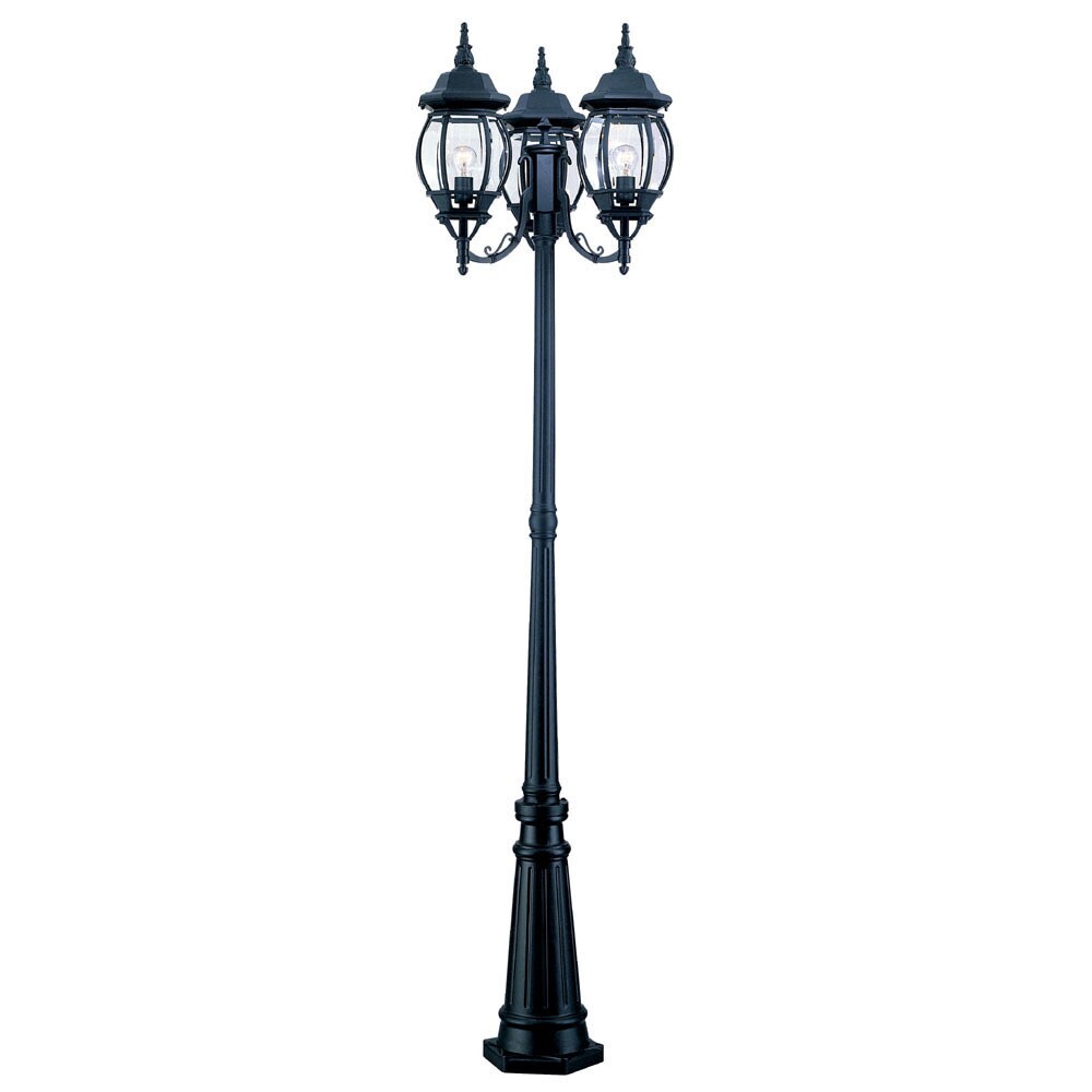 Acclaim Lighting Outdoor Sears Acclaim Lighting Cau Collection Matte Black Aluminum Glass 3 Head Surface Mount Outdoor