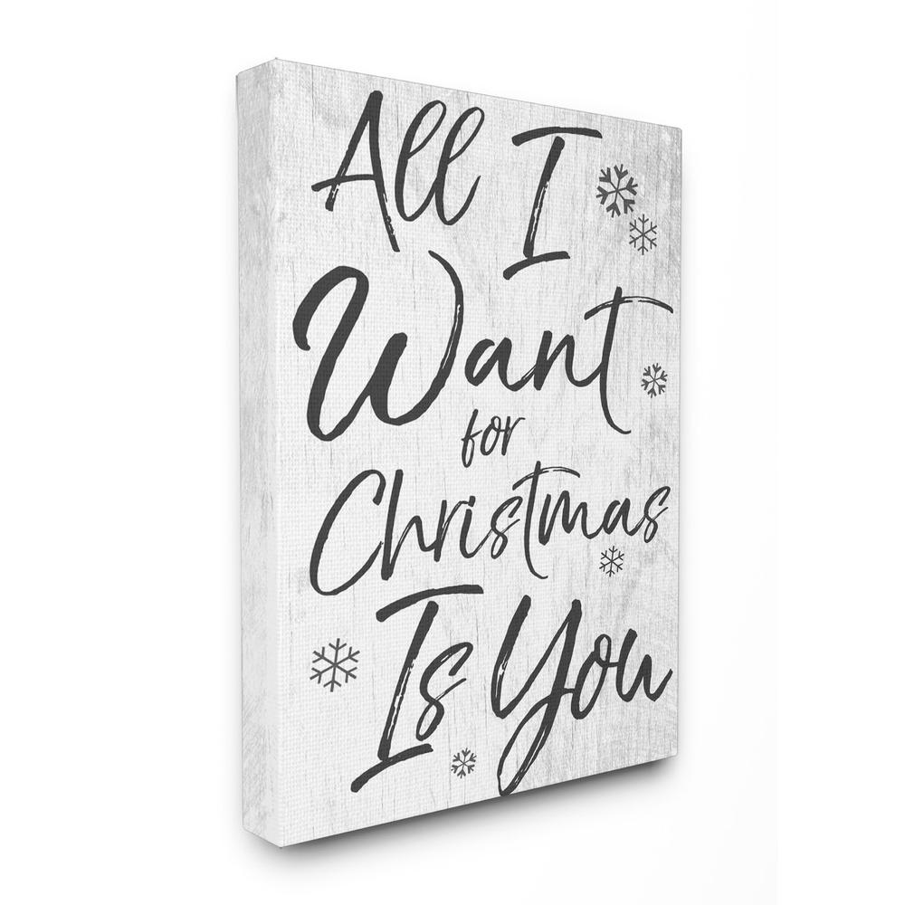 Stupell Industries All I Want For Christmas Is You Stretched Canvas Wall Art