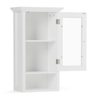 WyndenHall Normandy Single Door Wall Cabinet in White