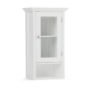 WyndenHall Normandy Single Door Wall Cabinet in White