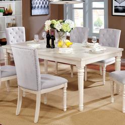 Distressed Wood Dining Table Furniture Of America Gorgenli Classic Distressed Vintage White Wood Dining Table