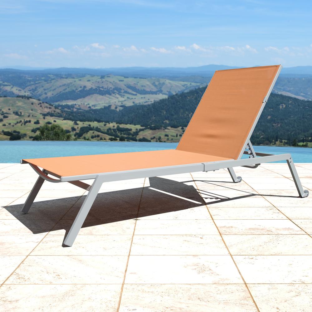 Corvus  Torino Adjustable Sling Fabric Patio Chaise Lounge