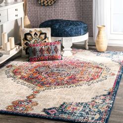 Area Rugs Accent Sears Nuloom Transitional Medallion Multi Rug 9 X 12