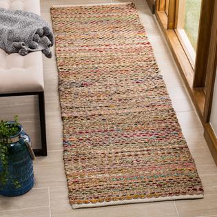 Safavieh Cape Cod Coastal Hand Woven Natural Multi Jute Runner Rug Safavieh Cape Cod Coastal Hand Woven Natural Multi Jute Runner Rug 2 3 X 8