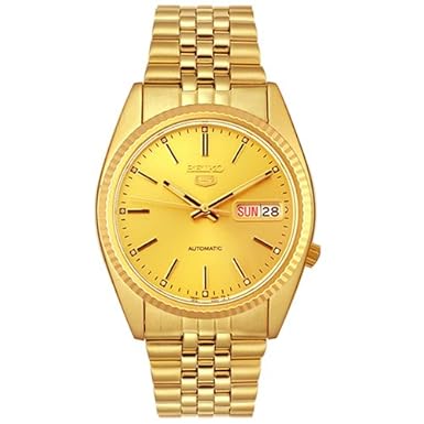 Men's SNXJ94 Automatic Goldtone Gold Dial Watch Rolex Style