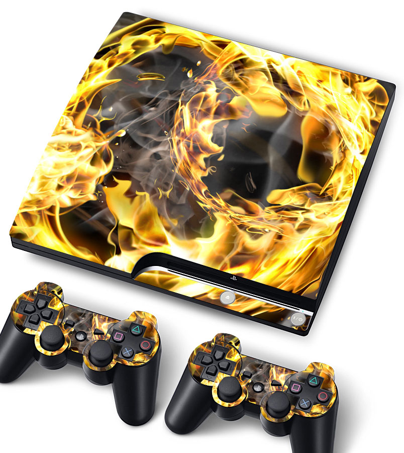 Bundle Monster Vinyl Skin Sticker Decal for Sony PlayStation PS3 S SLIM - Flames at Sears.com
