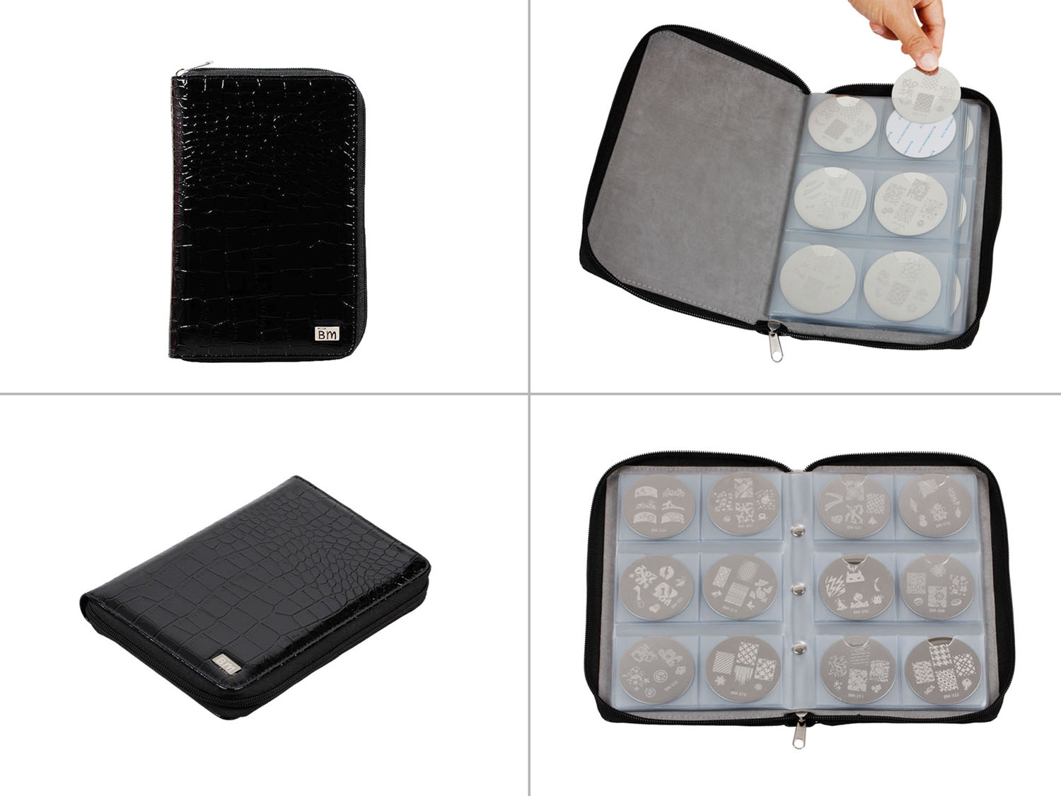 UPC 609613429231 product image for Bundle Monster Nail Stamping Plate Zipper Synthetic Leather Case Organizer | upcitemdb.com
