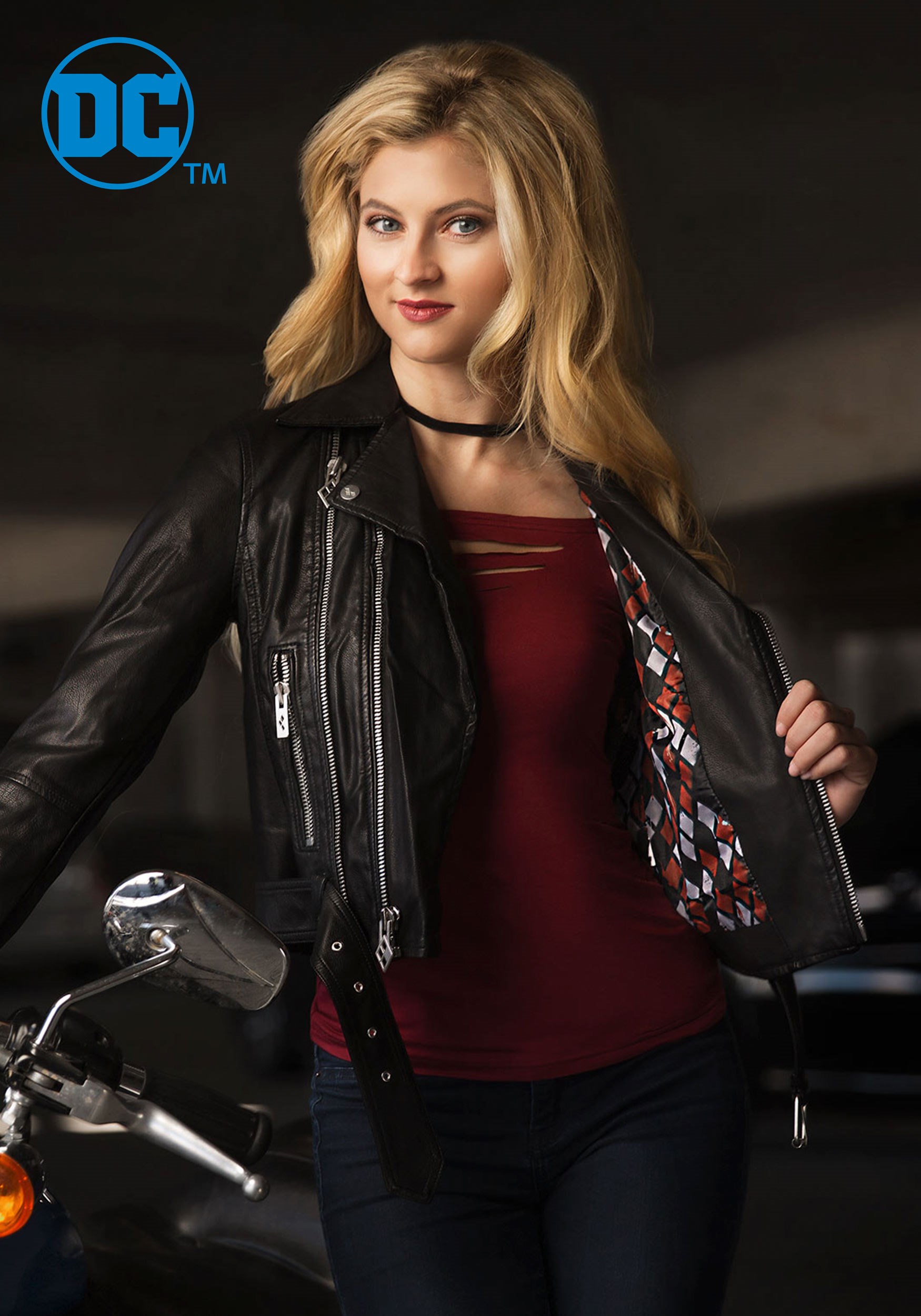 Shenzhen Amilla Technology DC Women's Harley Quinn Moto Jacket