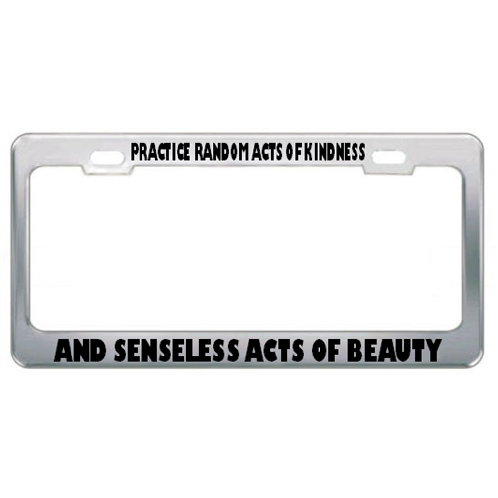 Speedypros Practice Random Acts Of Kindness And Senseless Acts Of Beauty License Plate Frame at Sears.com