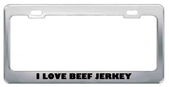 Speedypros I Love Beef Jerkey Food Eat Drink Food Eat Drink Metal License Plate Frame Holder Border Tag at Sears.com