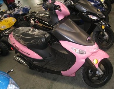 Renegade TPGS-805 PINK Gas 49cc Moped Scooter w/ Rear Mounted Storage Trunk at Sears.com
