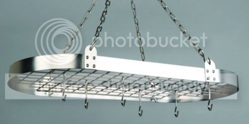 Old Dutch Satin Nickel Oval Pot Rack w/12 Hooks 36 x 18 at Sears.com
