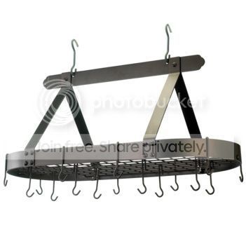 Old Dutch Oval Oiled Bronze Pot Rack w/Grid 16 Hooks 36 x 19 x 15.5 at Sears.com