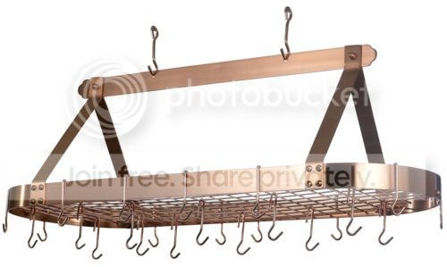 Old Dutch Oval Satin Copper Pot Rack 24 Hooks 48 x 19 x 15.5 at Sears.com