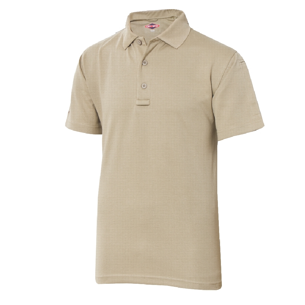 Tru-Spec Tru-Spec Men's Silver Tan Short Sleeve Classic Cotton Polo Shirt Tru-Spec Tru-Spec Men's Silver Tan Short Sleeve Classic Cotton Polo Shirt