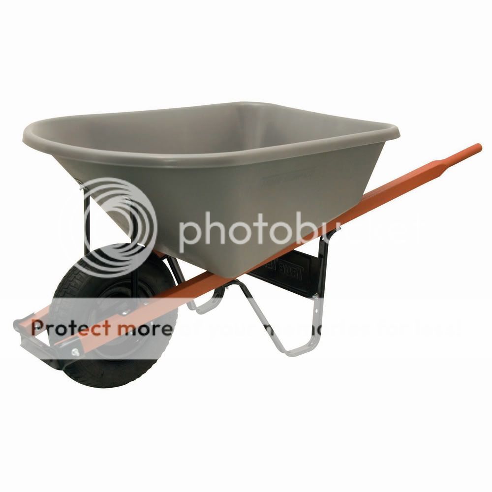 Ames Jackson 6cf Heavy Duty Wheelbarrow W/ Poly Tray at Sears.com