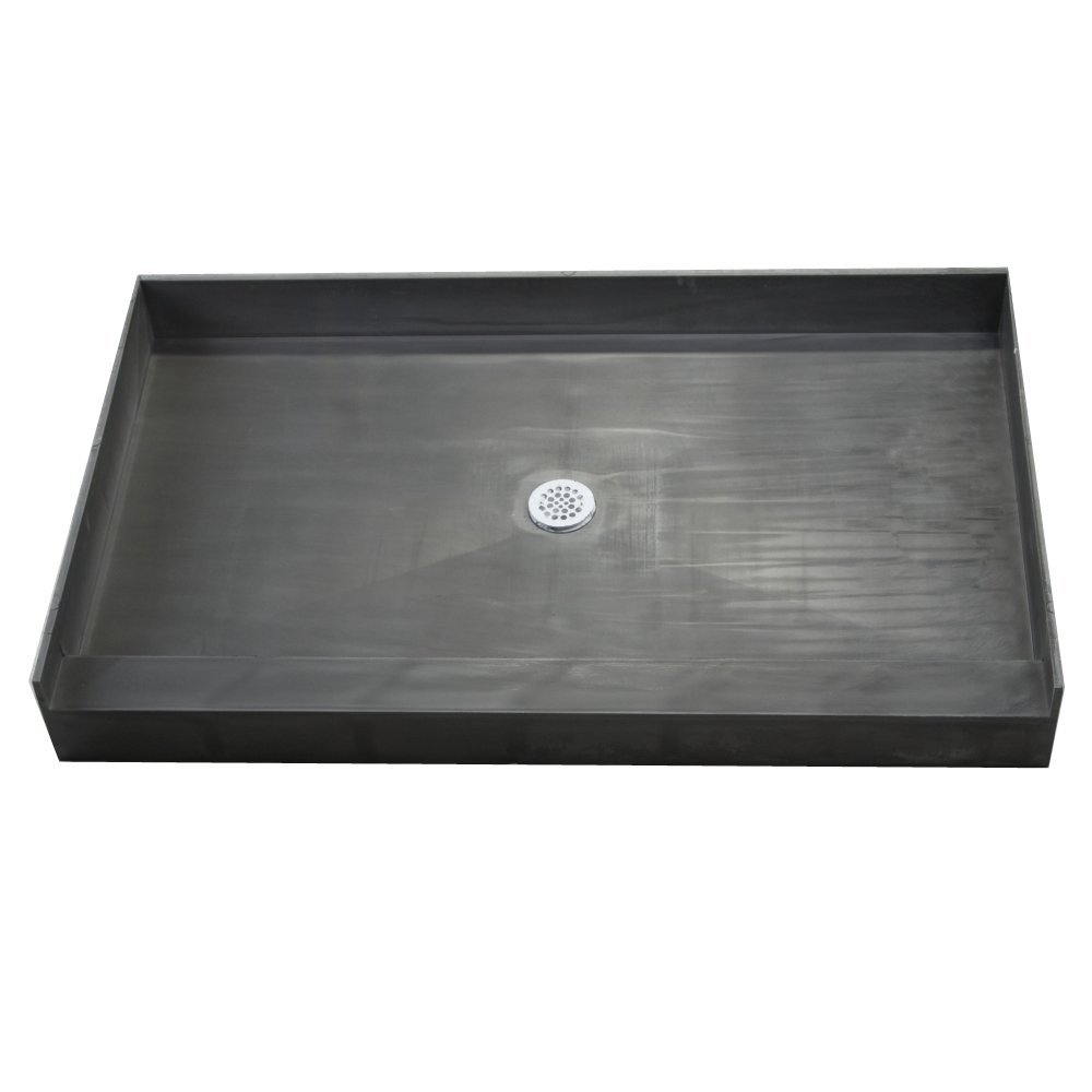 Tile Redi 3772CBO Shower Pan with Integrated Center PVC Drain, 37-Inch Depth by 72-Inch Width at Sears.com