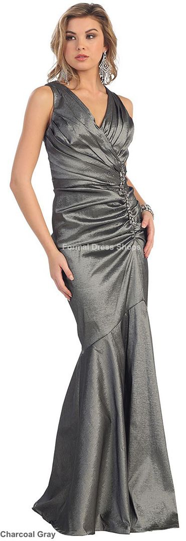 ... GOWN SLEEVELESS STRETCHY LONG PROM DRESSES SEMI FORMAL HOMECOMING