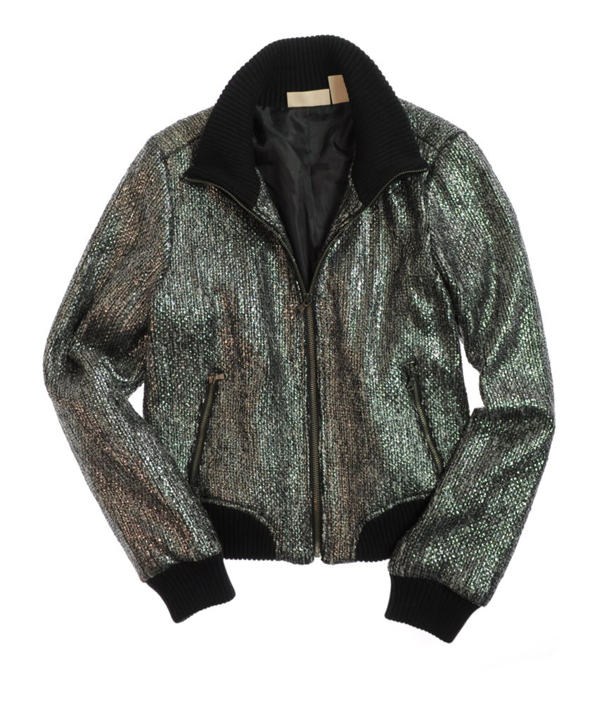 DKNY womens Foil Print Wool Bomber Jacket - Style kcmuc175 at Sears.com