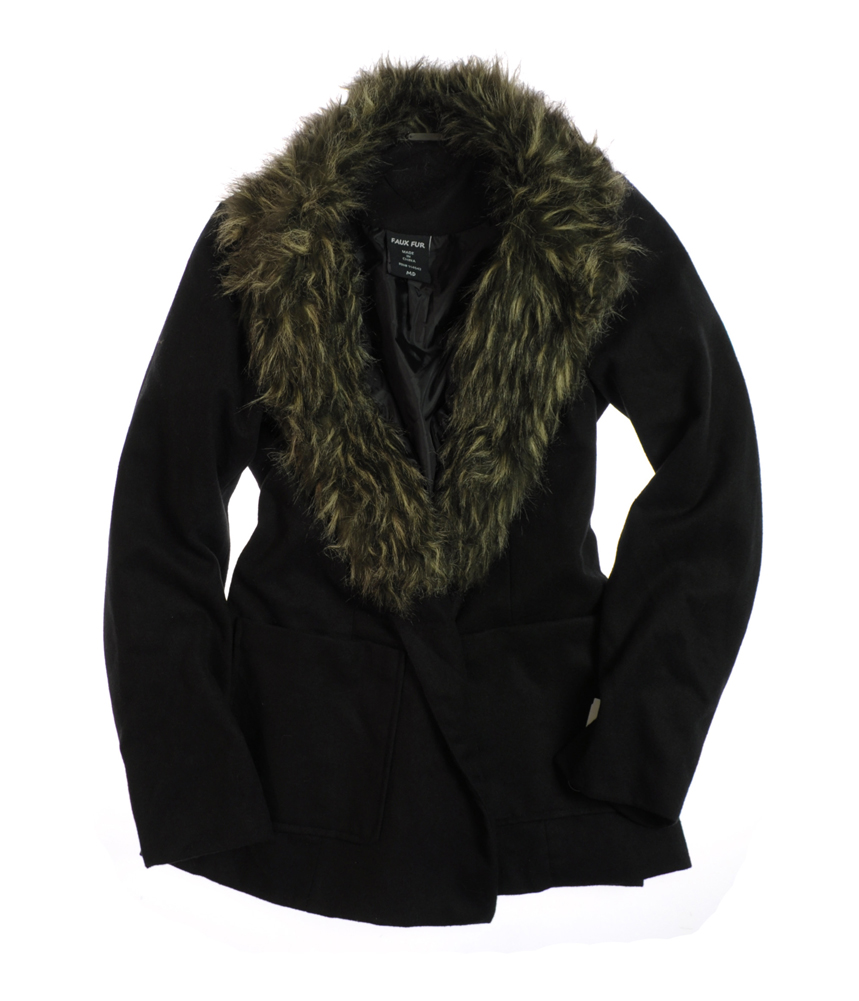 Joujou womens Rust Faux Fur Wool Jacket - Style 370-985 at Sears.com