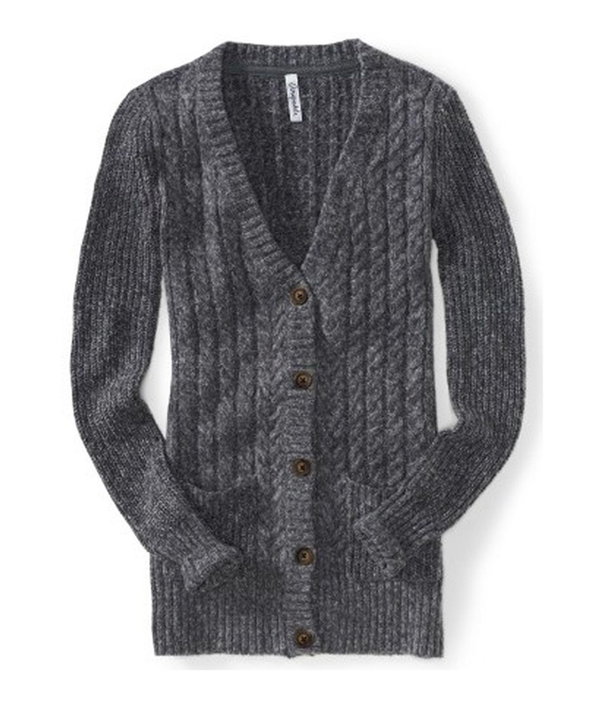 A�ropostale womens boyfriend cable-knit v-neck cardigan - Style 9256 at Sears.com