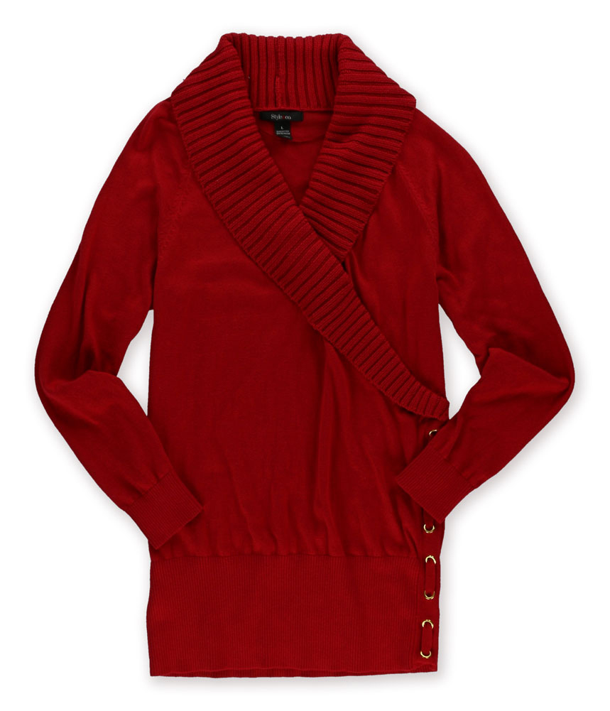 Style&co. Womens Laced Cowl Pullover Sweater Style&co. Womens Laced Cowl Pullover Sweater