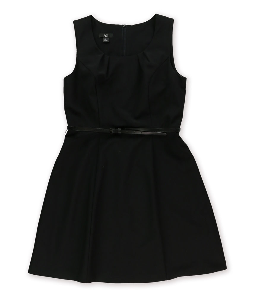 AGB Womens Belted A-line Dress AGB Womens Belted A-line Dress