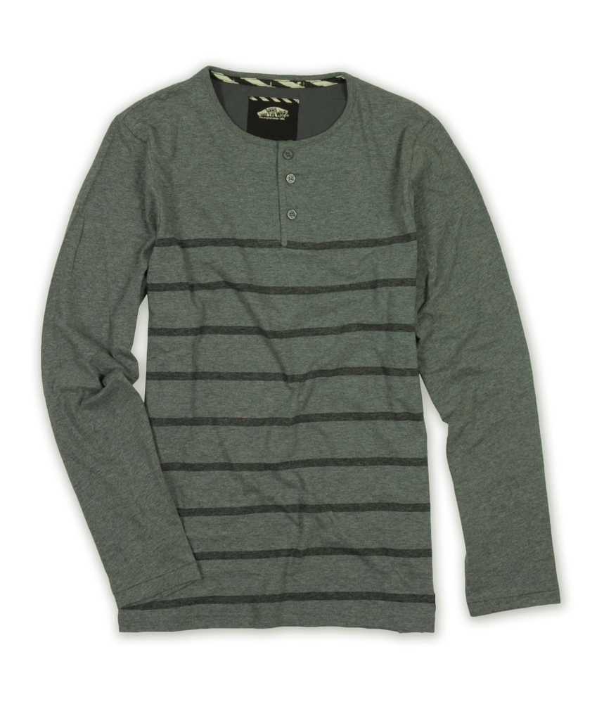 Vans Mens Oldfield Thin Striped Long Sleeve Henley Shirt Vans Mens Oldfield Thin Striped Long Sleeve Henley Shirt