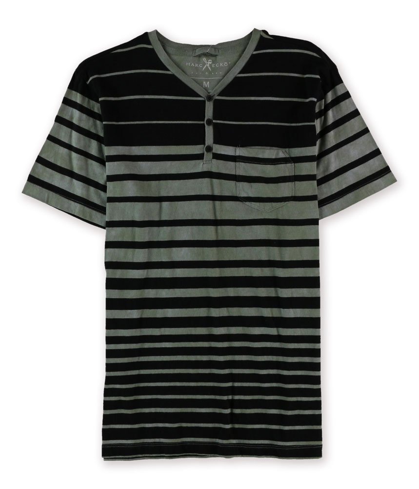 Marc Ecko Mens Stripe A-holic Henley Shirt Marc Ecko Mens Stripe A-holic Henley Shirt