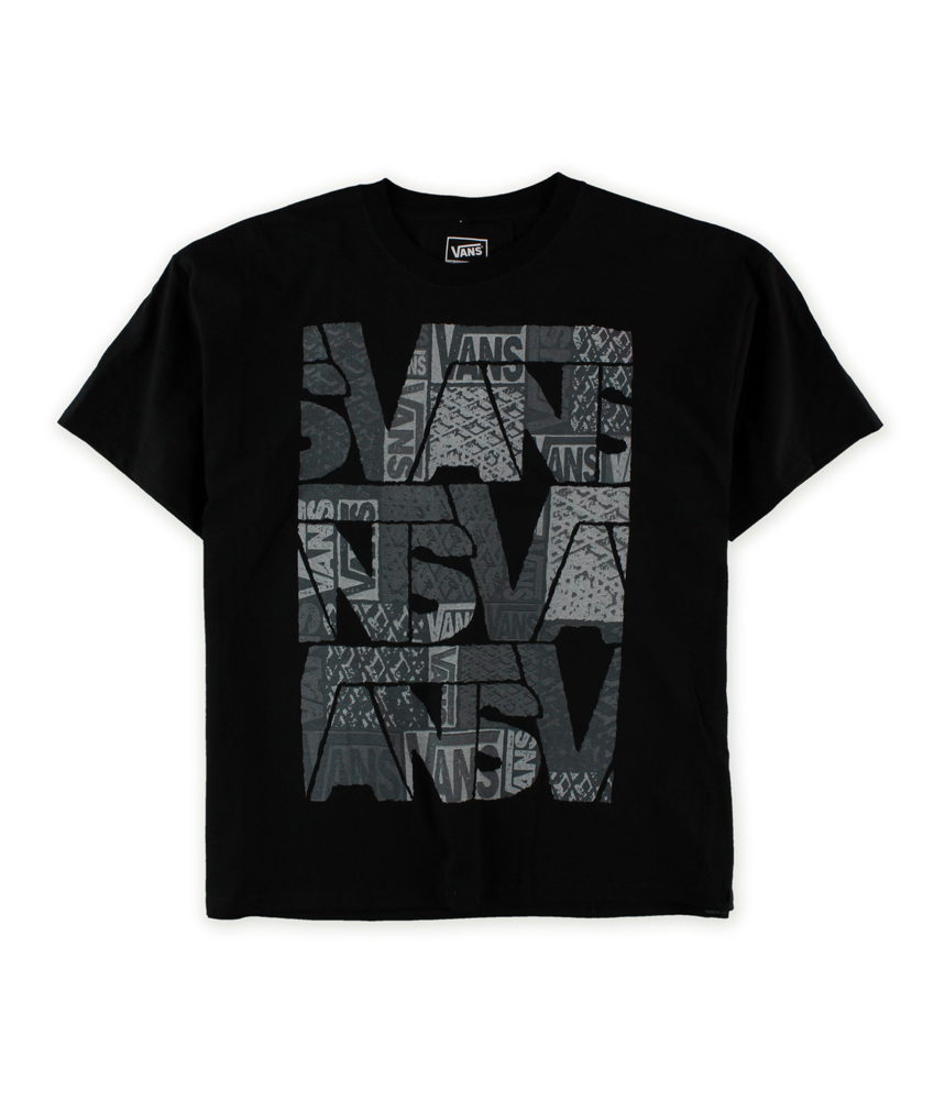 Vans Mens Stacked Block Waffle Graphic T-Shirt Vans Mens Stacked Block Waffle Graphic T-Shirt